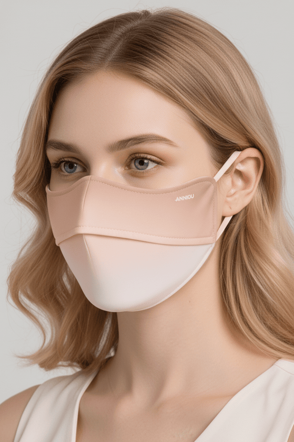 apricot gradiant  Sun Protection Face Mask