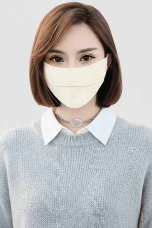 apricot white sun protection face mask