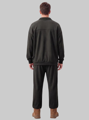 back of #black men's quarter zip sweatshirt