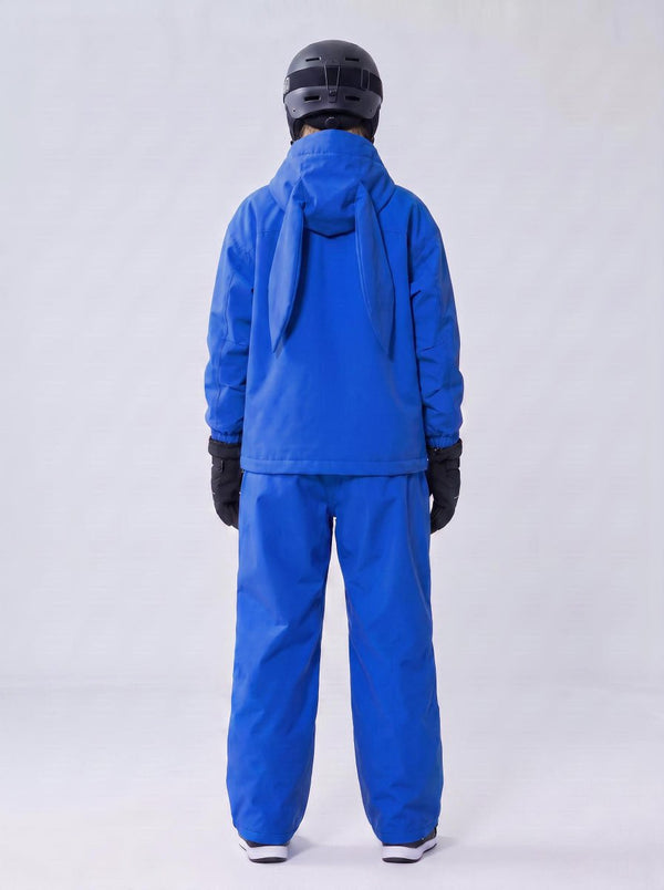back of #blue women shell ski jacket