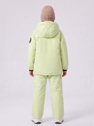 back of #lemonyellow Kids Snowboarding Outfit