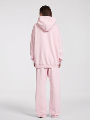 back of #pink Heavyweight French Terry Sweatpants