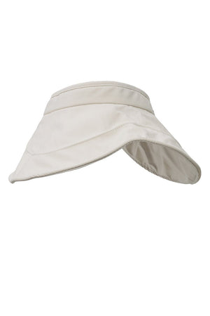 #beige Curved Wide Brim Visor Hat
