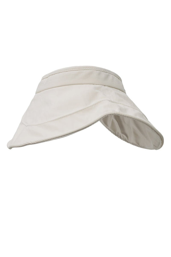 #beige Curved Wide Brim Visor Hat
