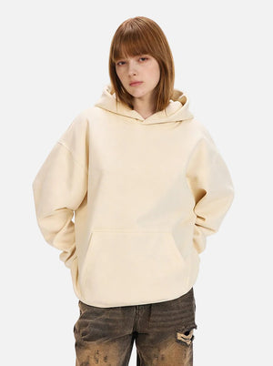 #beige Heavyweight Air Layer Hoodie