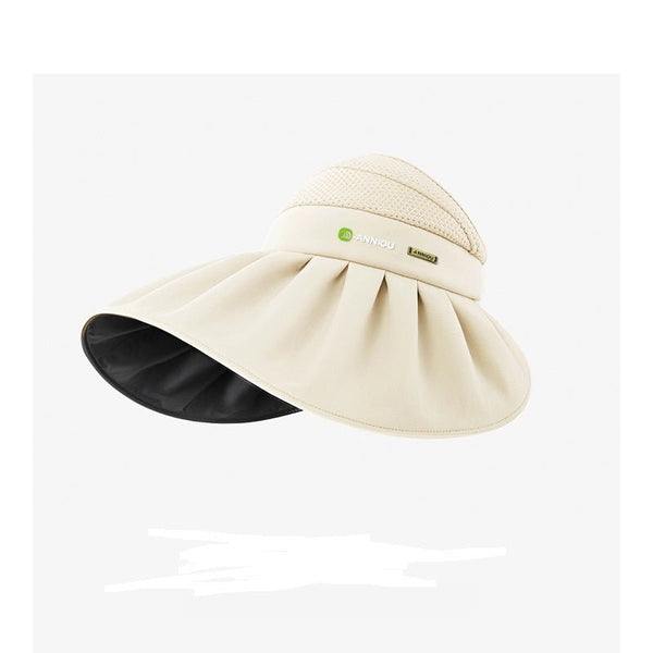 #beige UPF50 Wide Brim Sun Visor Hats