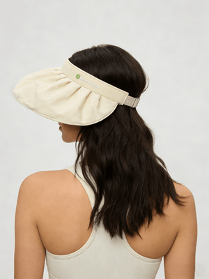 #beige UV Protection Shell Sun Hats of side
