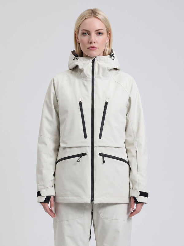 #beige Women's Snowboard Jacket