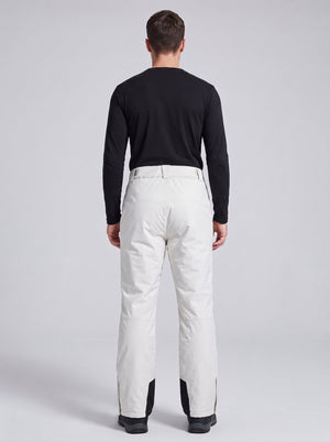 #beige back of Men’s Ski Bib Pants