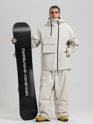 #beige snowboarding outfit