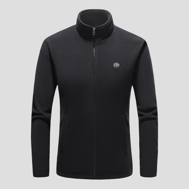 Black Heated Fleece Jacket ANNIOU