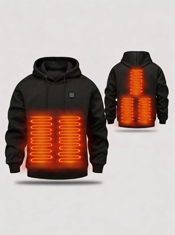 #black 5 area Heated Hoodie