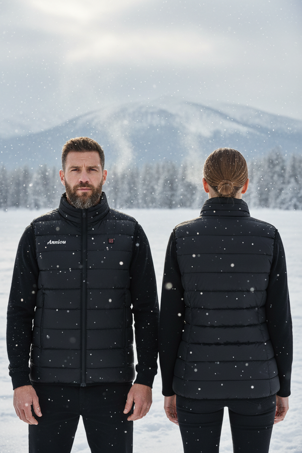 Single Button Heated Duck Down Vest