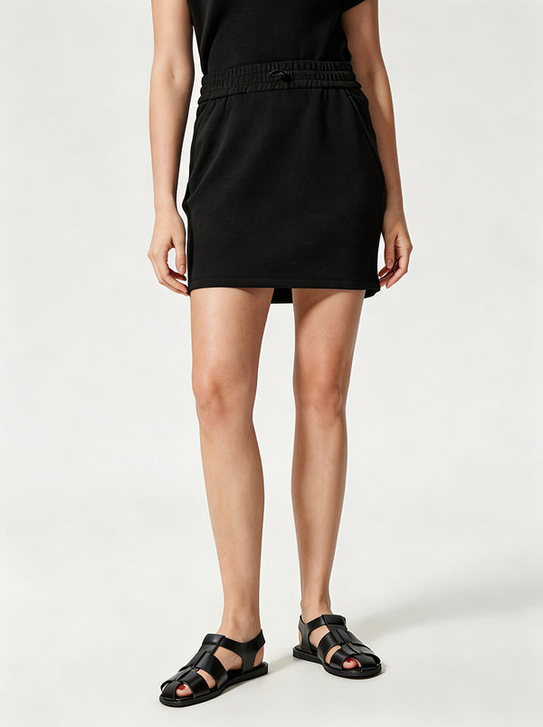 #black Air Layer Athletic Skirt