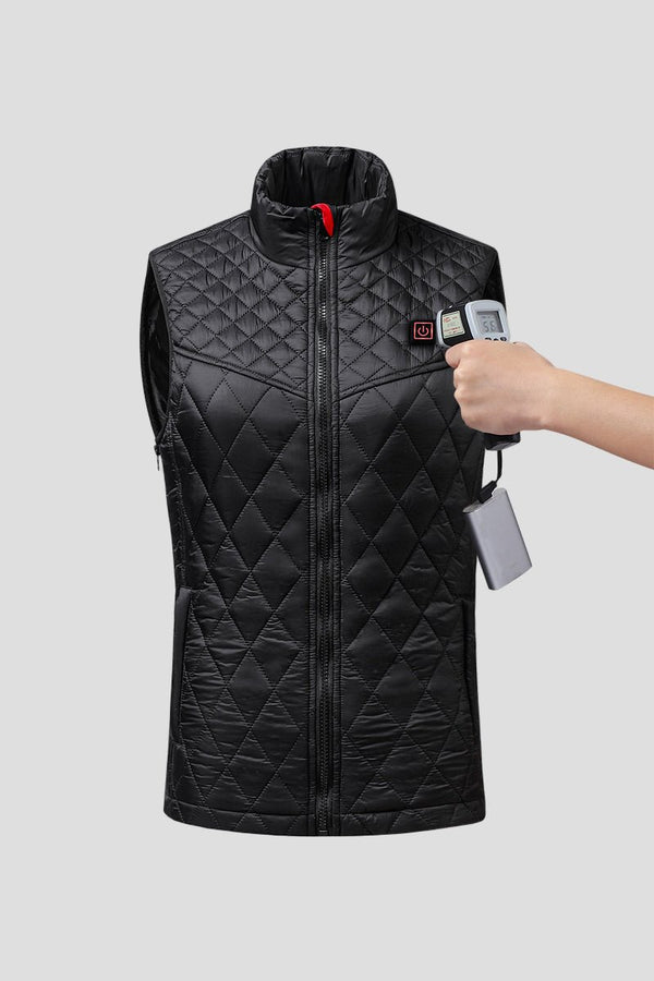 black Diamond Quilted Heated Vest test