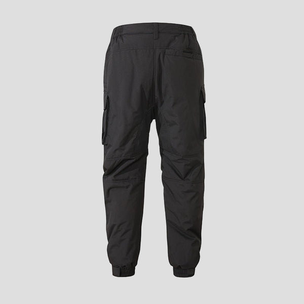 black Heated Cargo Pants back