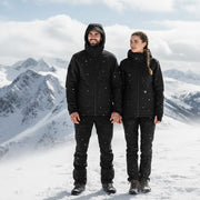 black Heated Hooded Softshell Jacket