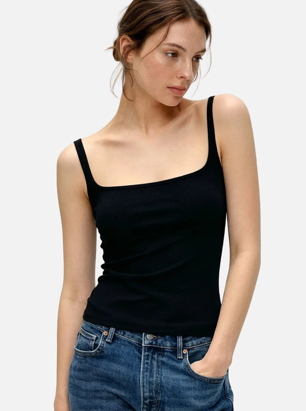 #black Mulberry Silk Padded Camisole