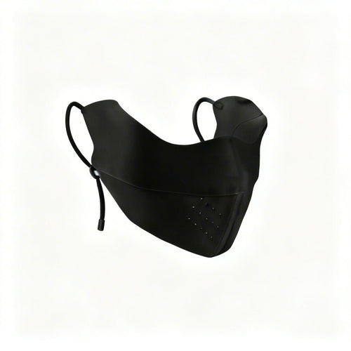 #black Silk Cooling UV Protection Face Mask