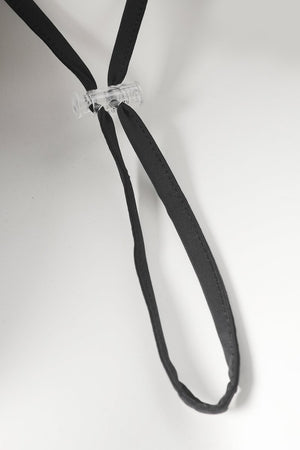 #black Sun Hat with windproof rope