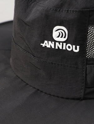 #black UPF50 Bucket Hat of logo