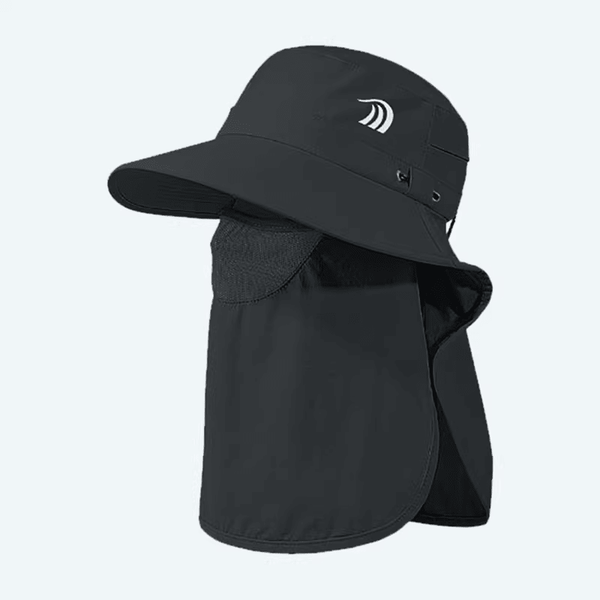 #black UPF50 Fishing Hat with Face Protection