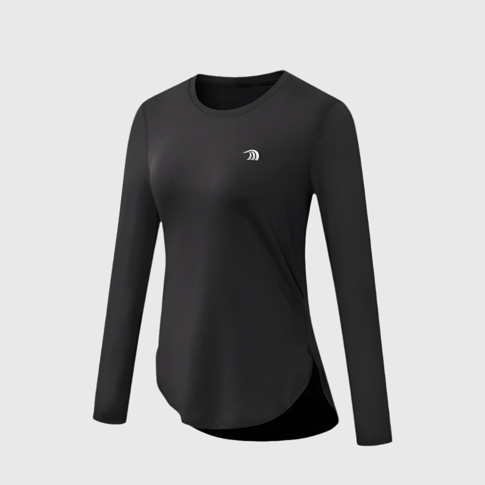 women's black UPF 50+ Long Sleeve Shirt 