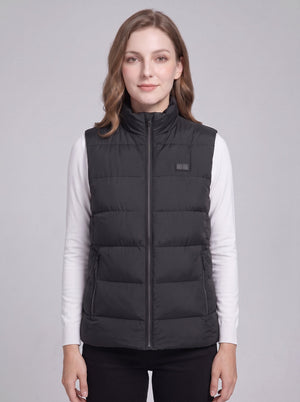 #black Women's Heated Puffer Gilet