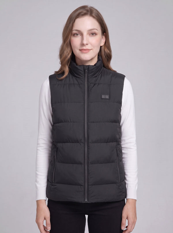 #black Women's Heated Puffer Gilet