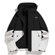 black and white Waterproof 3 in 1 Fleece Jacket by Anniou 