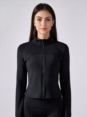 #black cropped windbreaker jacket