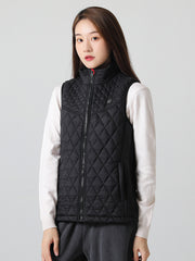 black diamond quilted vest zip up