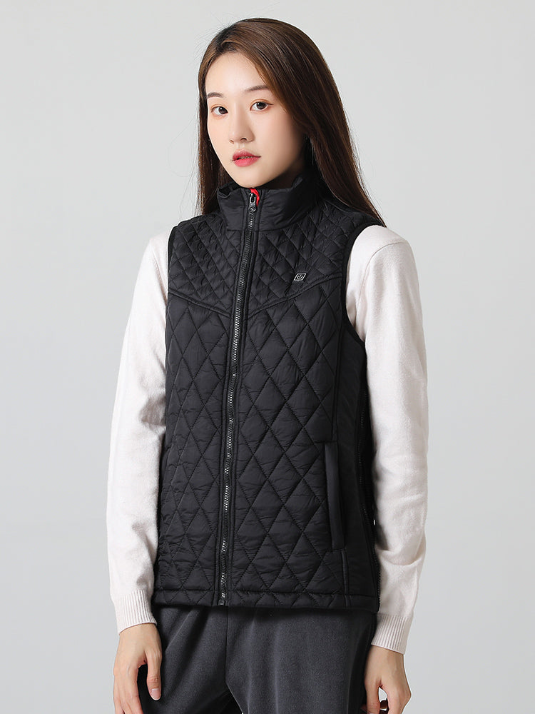black diamond quilted vest zip up