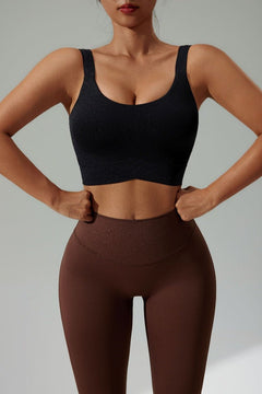 #black UPF 50+ High Strength Anniou Sports Bra