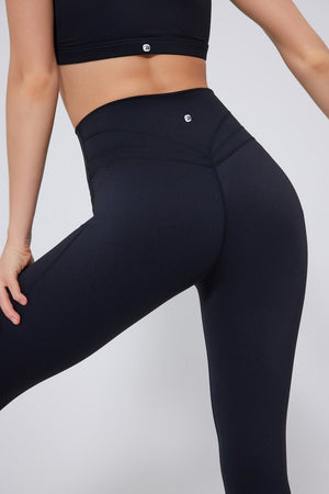 #black high waisted bootcut yoga leggings by Anniou