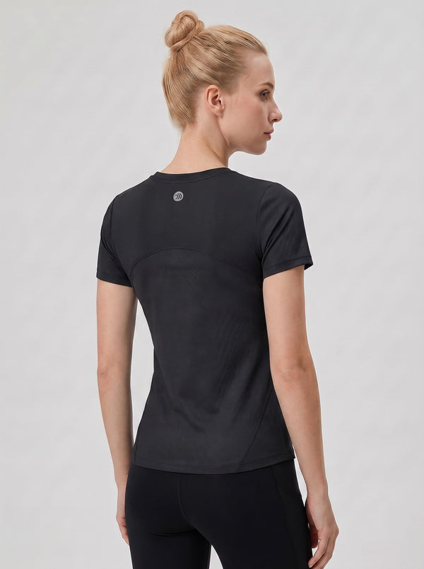 #black quick drying crew yoga top