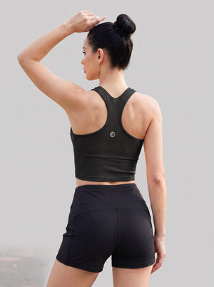 #black rear of Women Seamless Tank Top