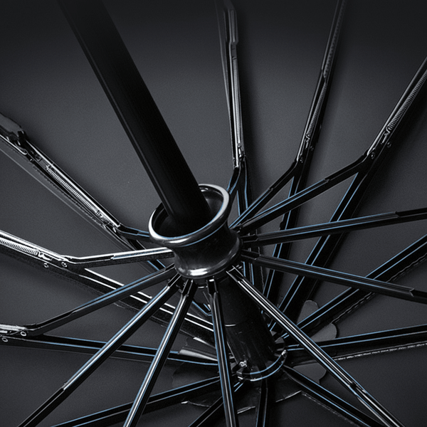 #black two ways Automatic Umbrella of rib details