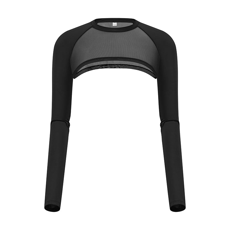black upf50 ice silk golf mesh shrug