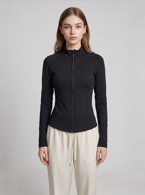 #black women Full zip workout jacket