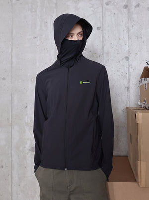 #black womens Breathable UPF50 UV Protection Jacket