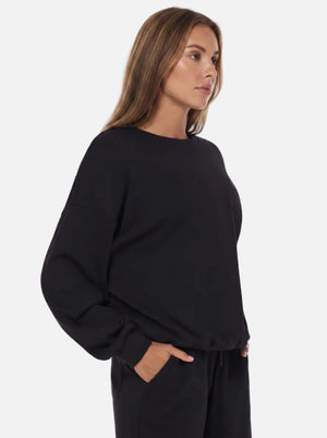 #black womens Crewneck Sweatshirt