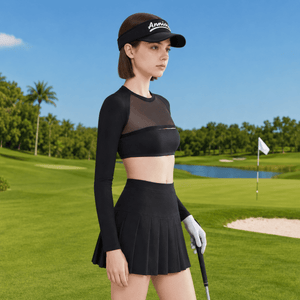#black womens upf50 ice silk golf mesh shrug