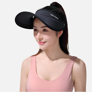 Women's Wide - brim Sun Visor in black
