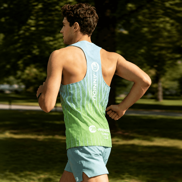 #bluegreen Marathon Race Vests of back view