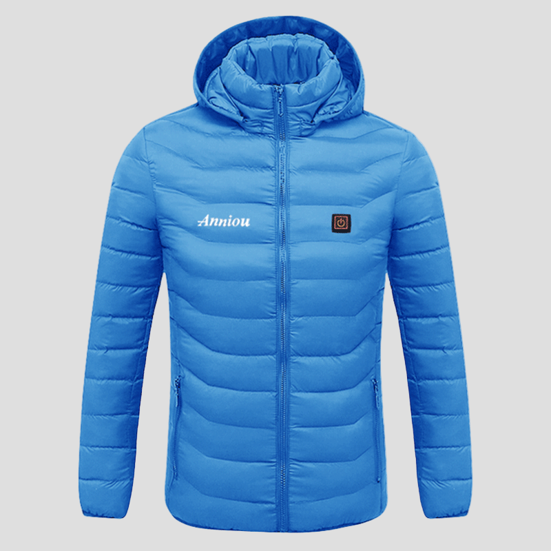 Blue Anniou Single Button Heated Down Jacket