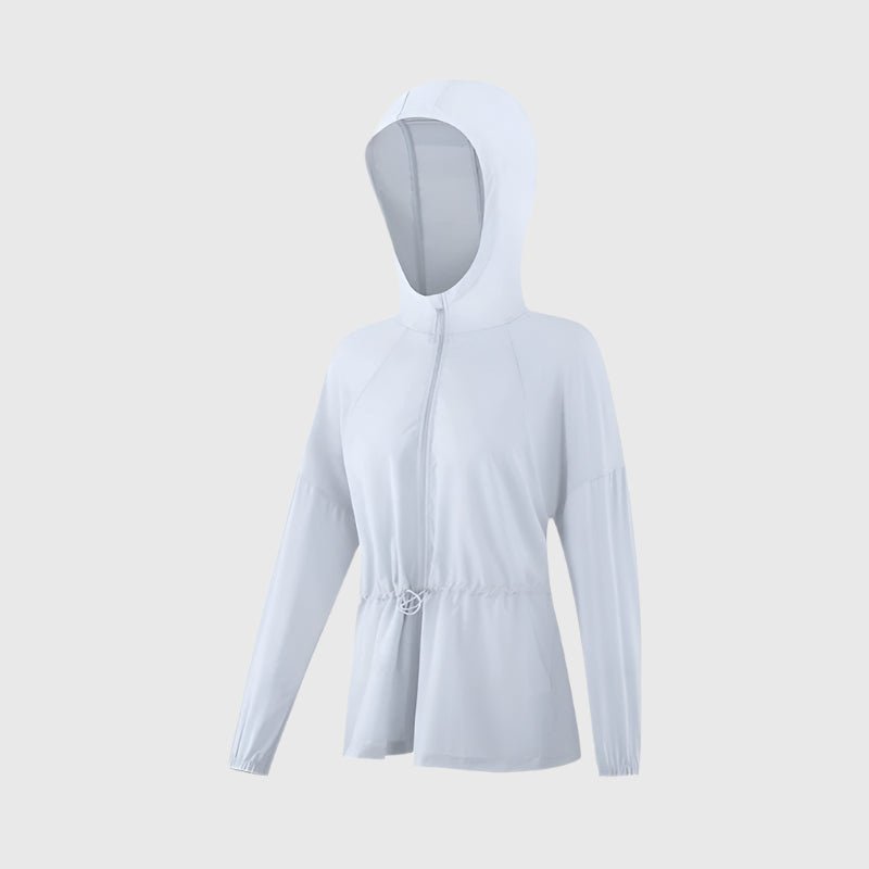 light blue zip up upf40+ sun protection Jacket 