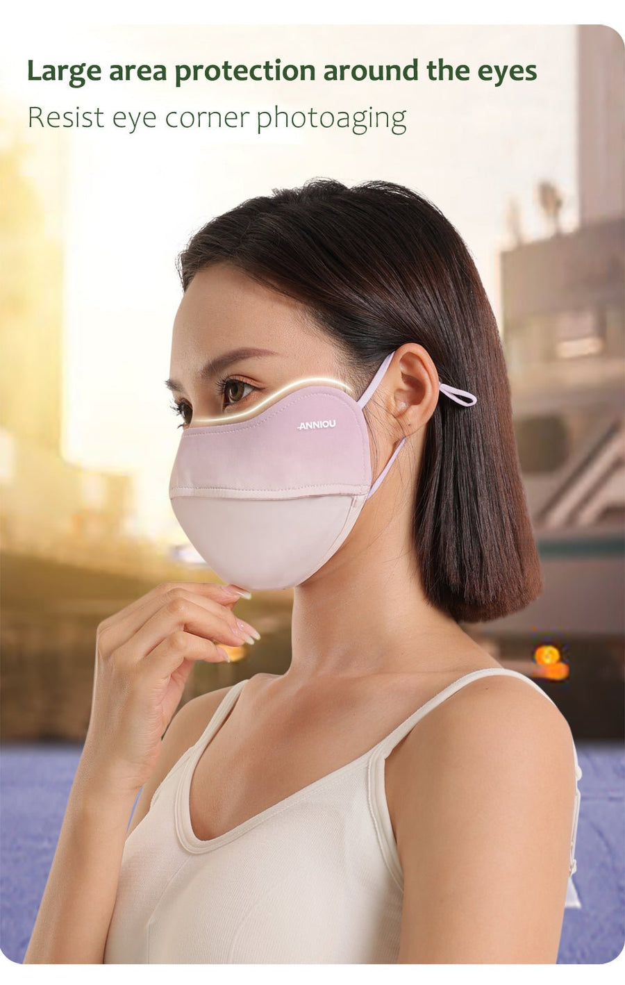Blush Gradient Sun Protection UV Face Mask - Sidiou Group