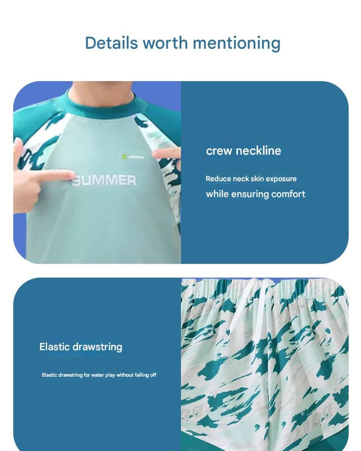 Boys UPF 50+ Camo Swimwear Set - Sun Protection Clothing