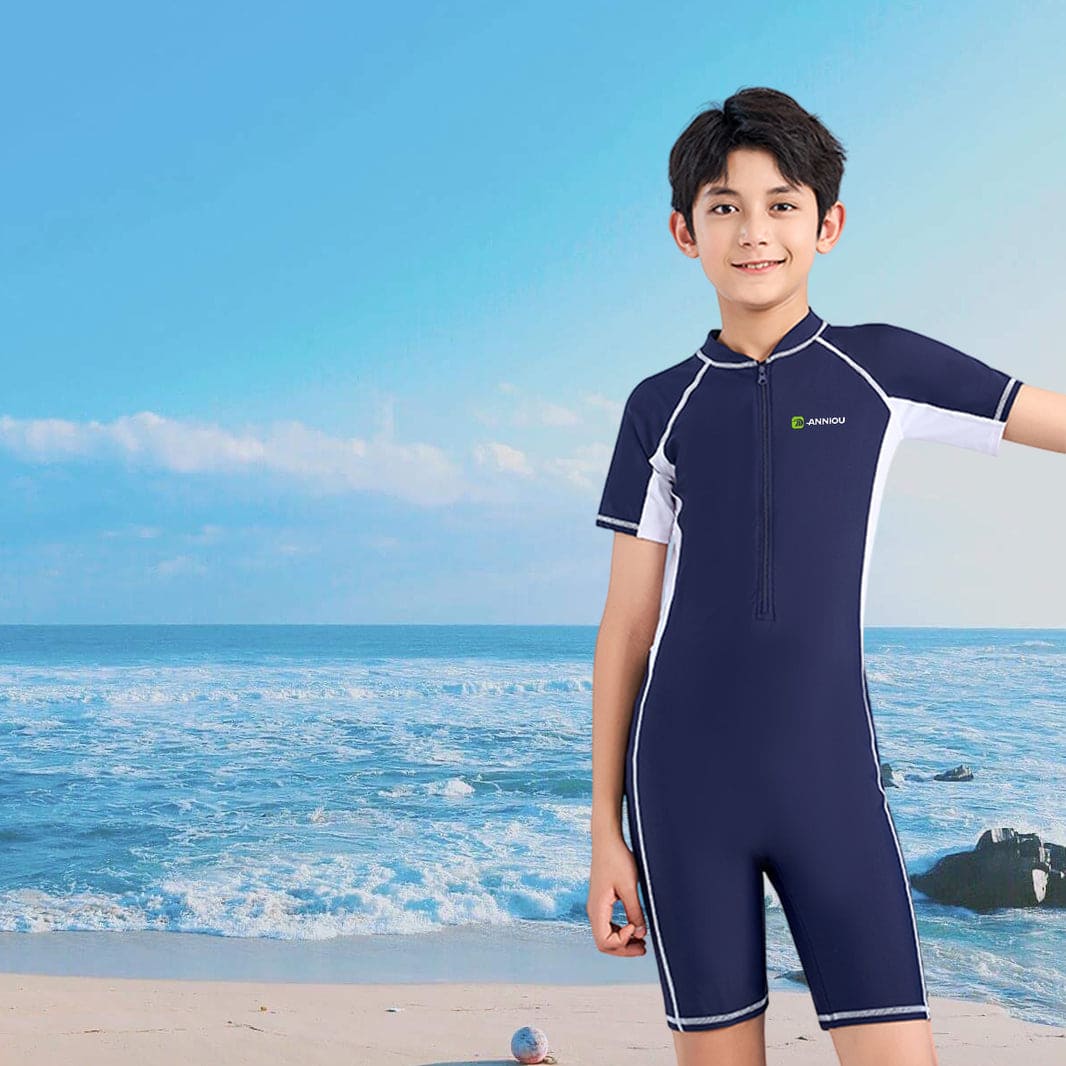Boy's UPF 50+ One Piece Swimsuit - Sun Protection Clothing